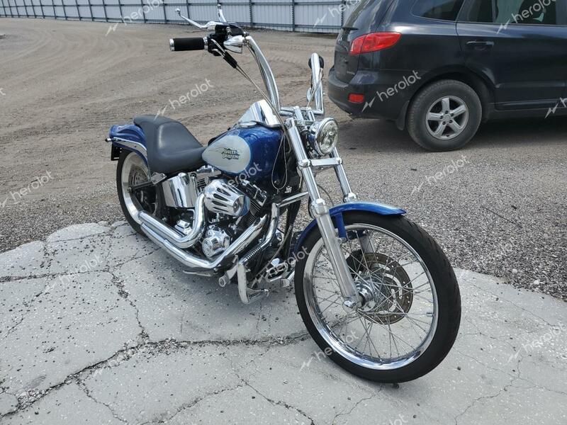 HARLEY-DAVIDSON FXSTC 2010 blue  gas 1HD1JL515AB021791 photo #1