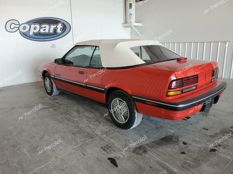 PONTIAC SUNBIRD LE 1990 red  gas 1G2JB34K5L7522179 photo #3