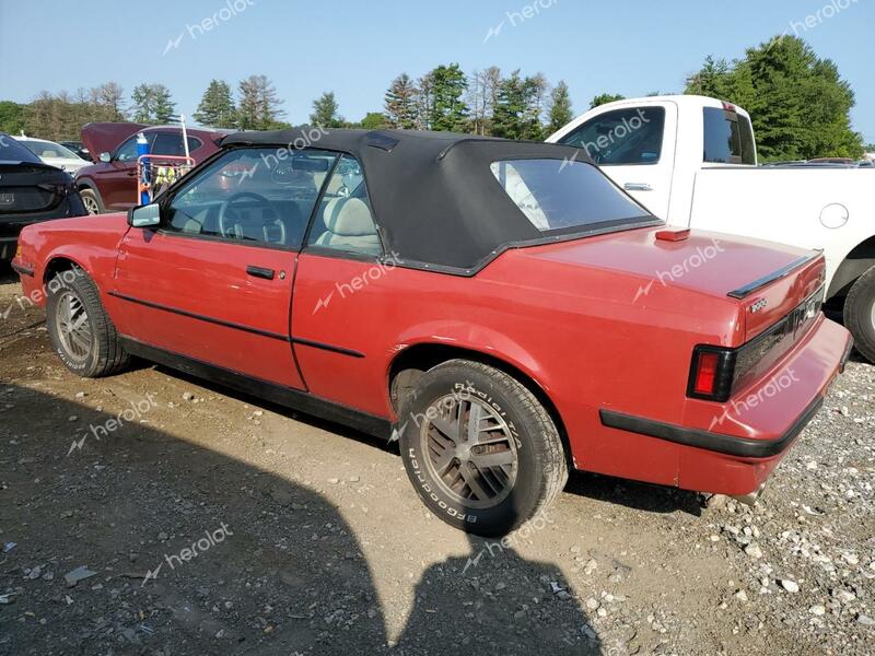 PONTIAC SUNBIRD SE 1987 red  gas 1G2JD31K3H7595847 photo #3