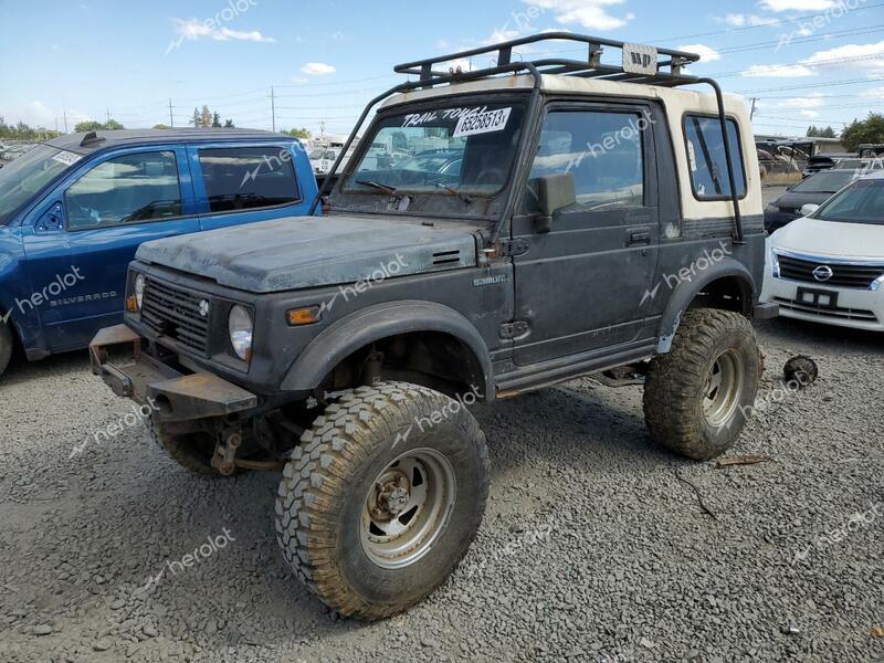 SUZUKI SAMURAI 1987 black converti gas JS4JC51C9H4161370 photo #1