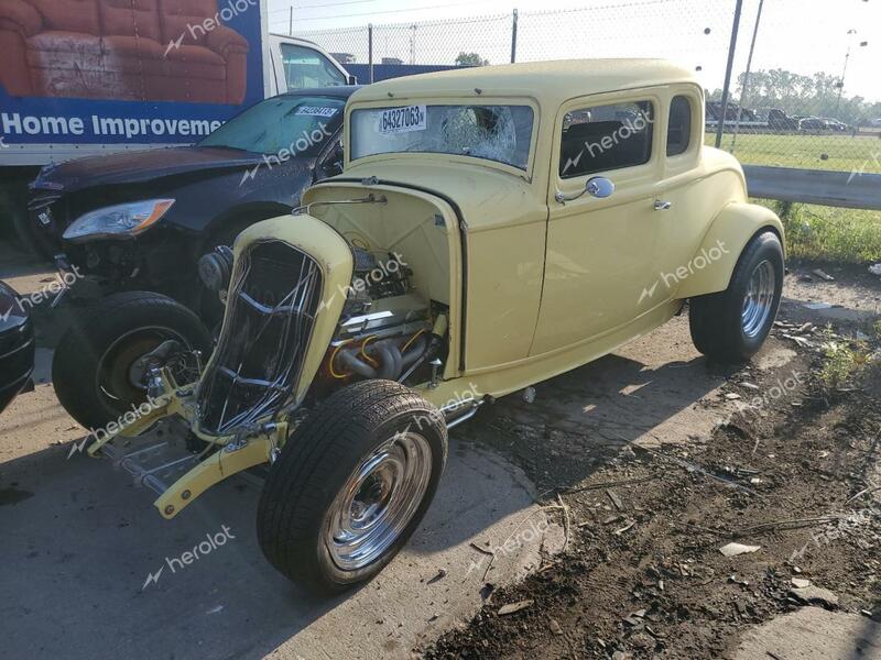 FORD COUPE 1932 yellow   18334718 photo #1