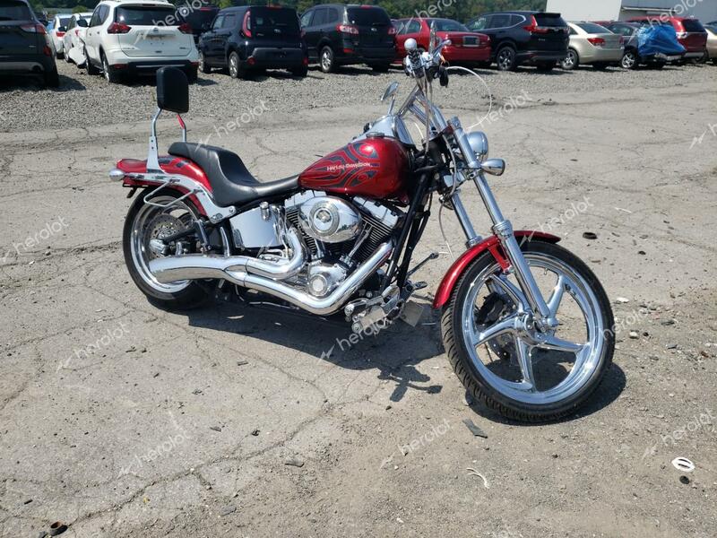 HARLEY-DAVIDSON FXSTC 2008 red road/str gas 1HD1JL5138Y052545 photo #1