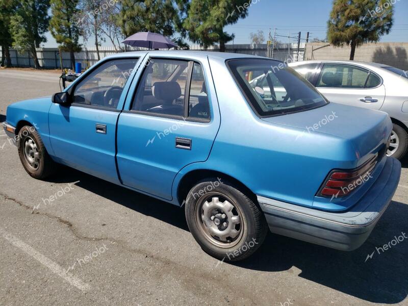 PLYMOUTH SUNDANCE A 1991 blue hatchbac gas 1P3XP28DXMN512905 photo #3