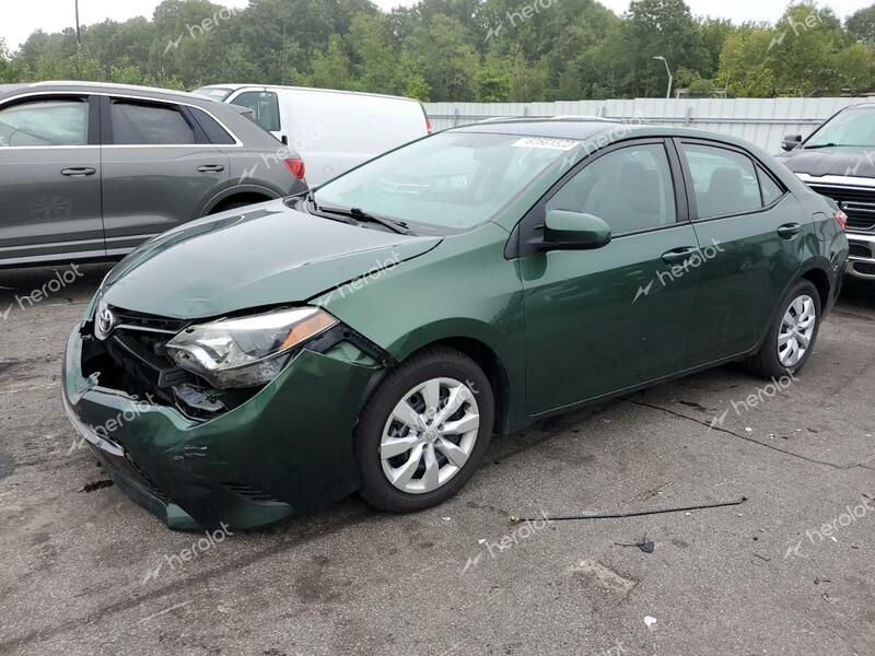 TOYOTA COROLLA L 2015 green  gas 2T1BURHE7FC449658 photo #1