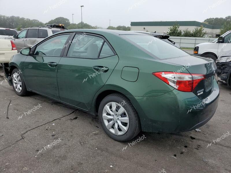 TOYOTA COROLLA L 2015 green  gas 2T1BURHE7FC449658 photo #3