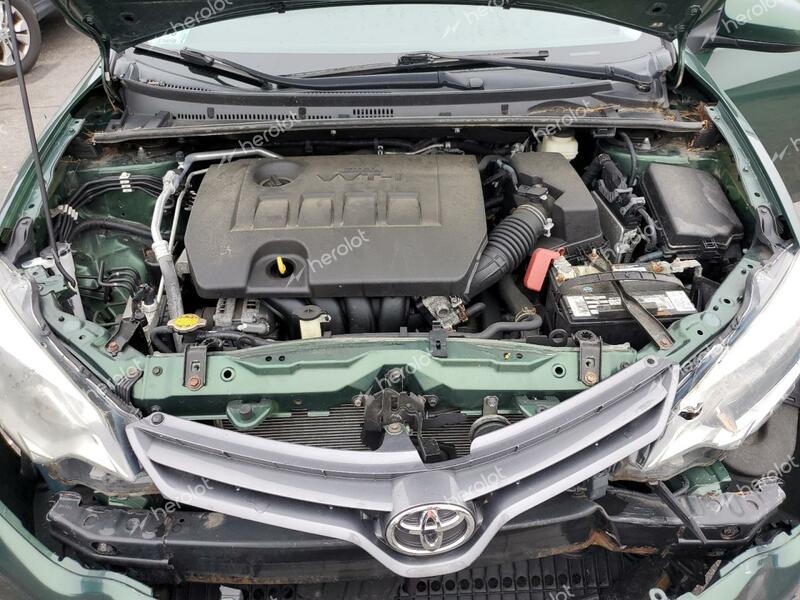 TOYOTA COROLLA L 2015 green  gas 2T1BURHE7FC449658 photo #4