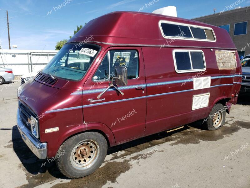 DODGE TRADESMAN 1975 maroon   B21BF5X131643 photo #1