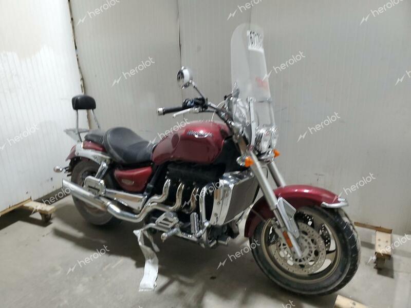 TRIUMPH MOTORCYCLE ROCKET III 2008 maroon road/str gas SMTC00L478T323369 photo #1