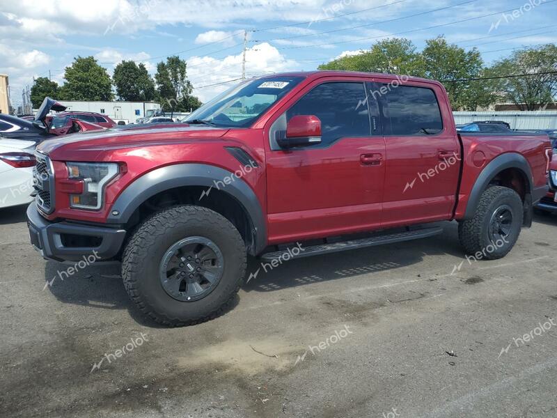 FORD F150 RAPTO 2018 burgundy  gas 1FTFW1RG7JFC54091 photo #1