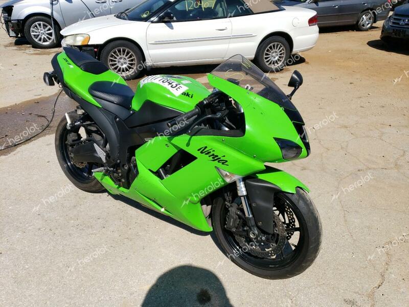 KAWASAKI ZX600 P 2007 green  gas JKAZX4P1X7A025172 photo #1