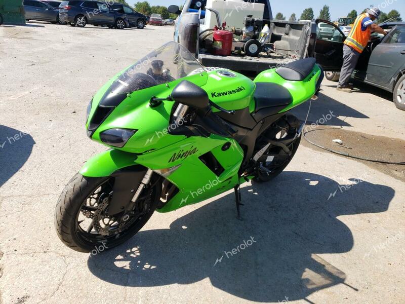 KAWASAKI ZX600 P 2007 green  gas JKAZX4P1X7A025172 photo #3