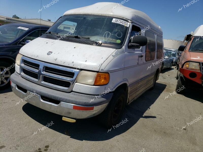 DODGE RAM VAN B1 2000 white  gas 2B6HB11YXYK131555 photo #1