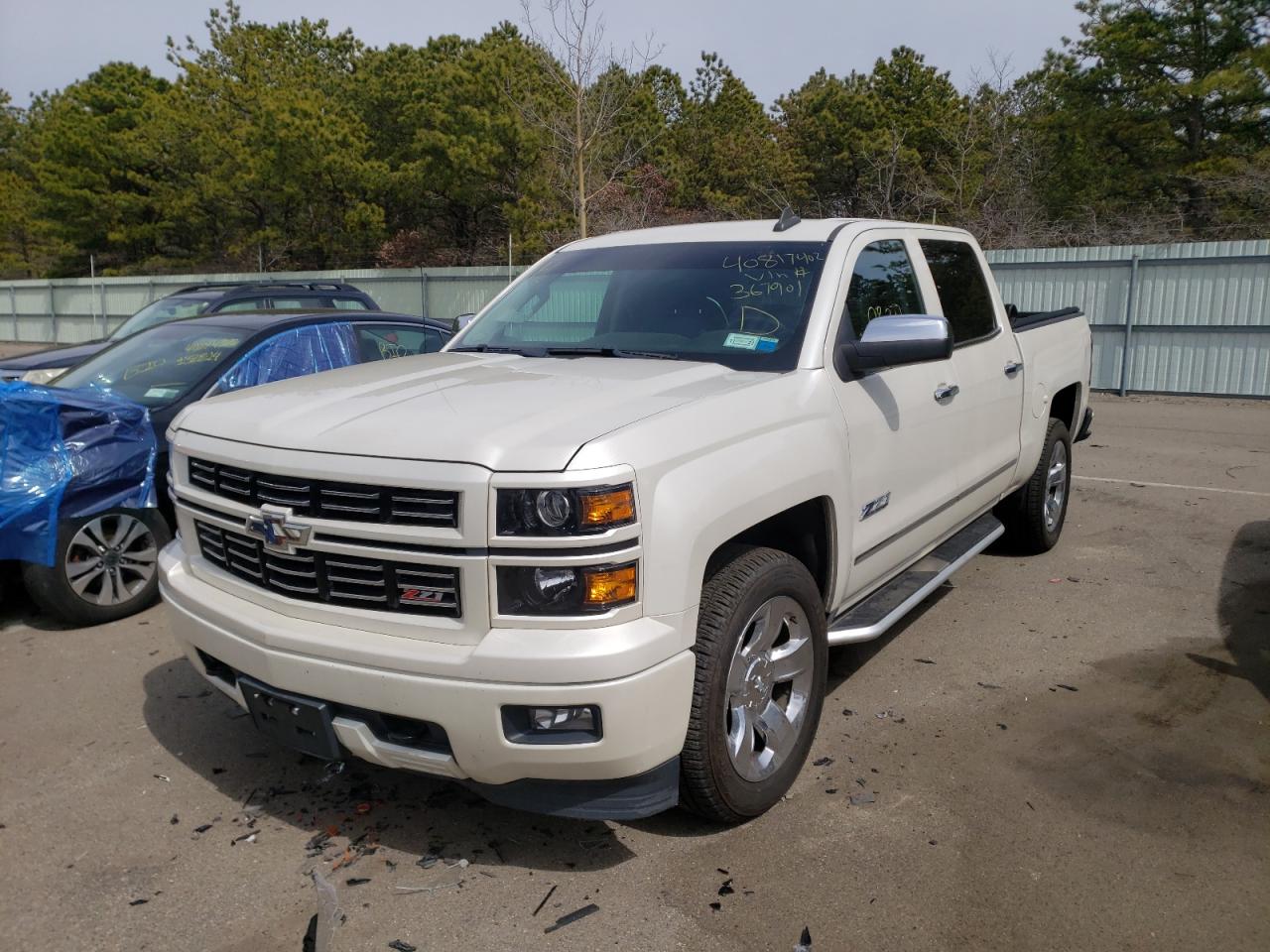 CHEVROLET SILVERADO 2015 white crew pic gas 3GCUKSEC9FG367901 photo #3