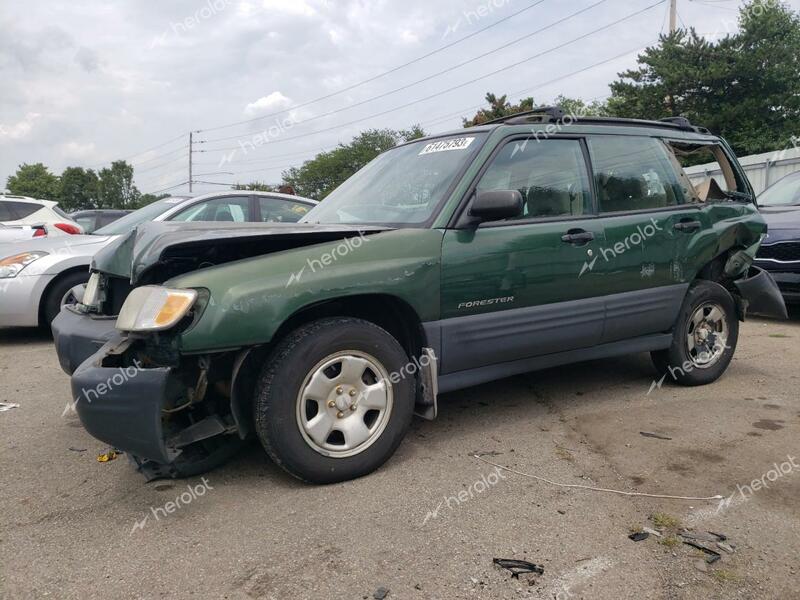 SUBARU FORESTER L 2002 green  gas JF1SF63582G757634 photo #1