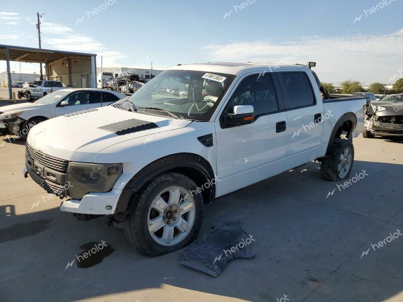 FORD F150 SVT R 2013 white crew pic gas 1FTFW1R62DFB90084 photo #1