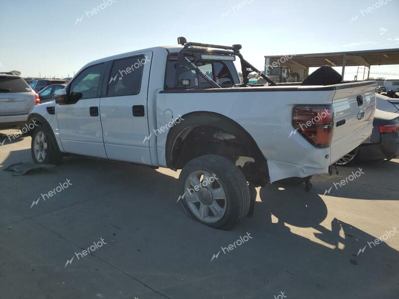 FORD F150 SVT R 2013 white crew pic gas 1FTFW1R62DFB90084 photo #3