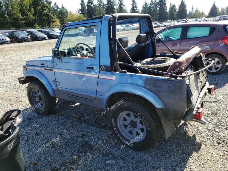 SUZUKI SAMURAI 1987 blue  gas JS4JC51C0H4158020 photo #3