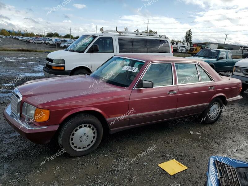 MERCEDES-BENZ 420-CLASS 1990 maroon  gas WDBCA35E0LA552451 photo #1