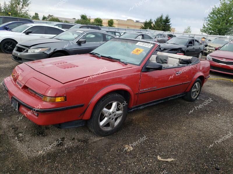 PONTIAC SUNBIRD GT 1988 red converti gas 1G2JU31M8J7554833 photo #1