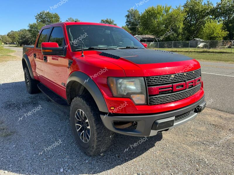 FORD F150 SVT R 2012 red crew pic gas 1FTFW1R65CFB42304 photo #1