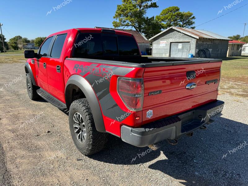 FORD F150 SVT R 2012 red crew pic gas 1FTFW1R65CFB42304 photo #4