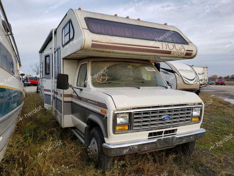 FORD ECONOLINE 1990 white  gas 1FDKE30G6LHA44045 photo #1