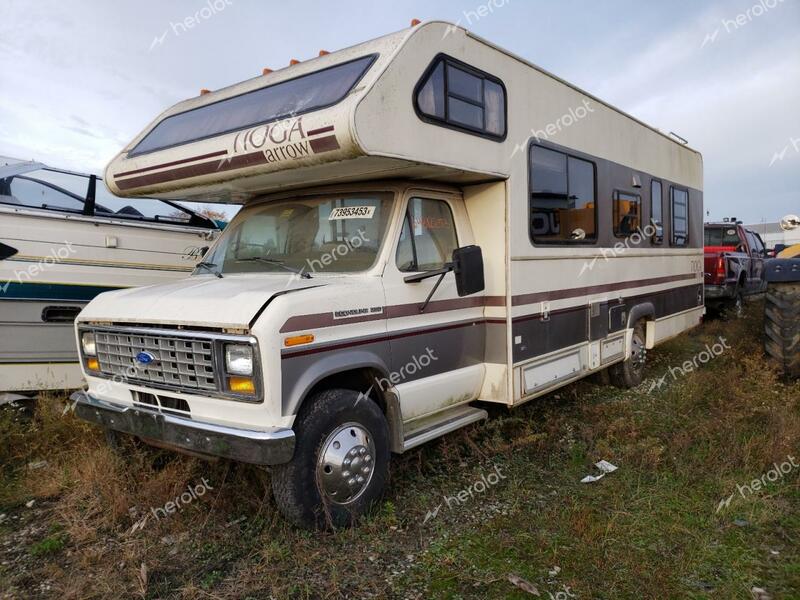 FORD ECONOLINE 1990 white  gas 1FDKE30G6LHA44045 photo #3