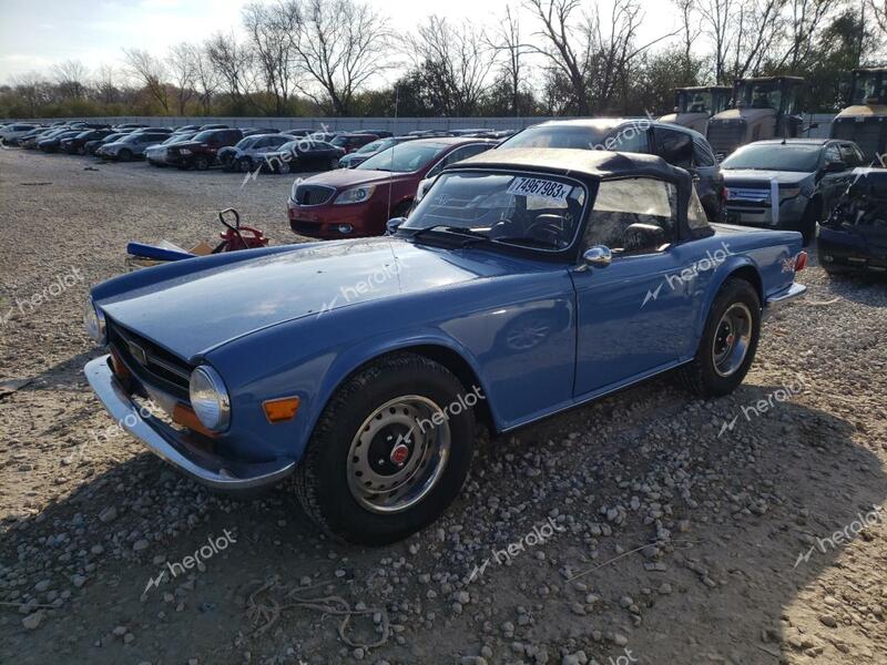 TRIUMPH CAR TR6 1973 blue   CF7547U photo #1