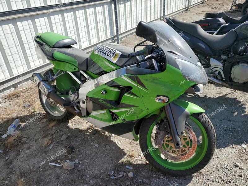 KAWASAKI ZX600 J1 2000 green racer gas JKAZX4J12YA007985 photo #1