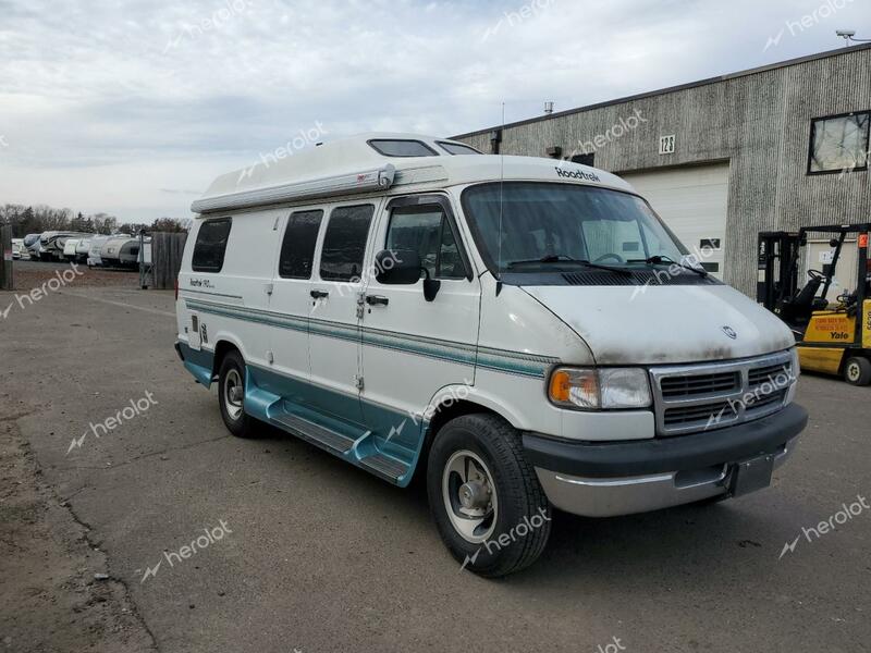 DODGE RAM VAN B3 1997 white  gas 2B6KB31Y8VK553515 photo #1