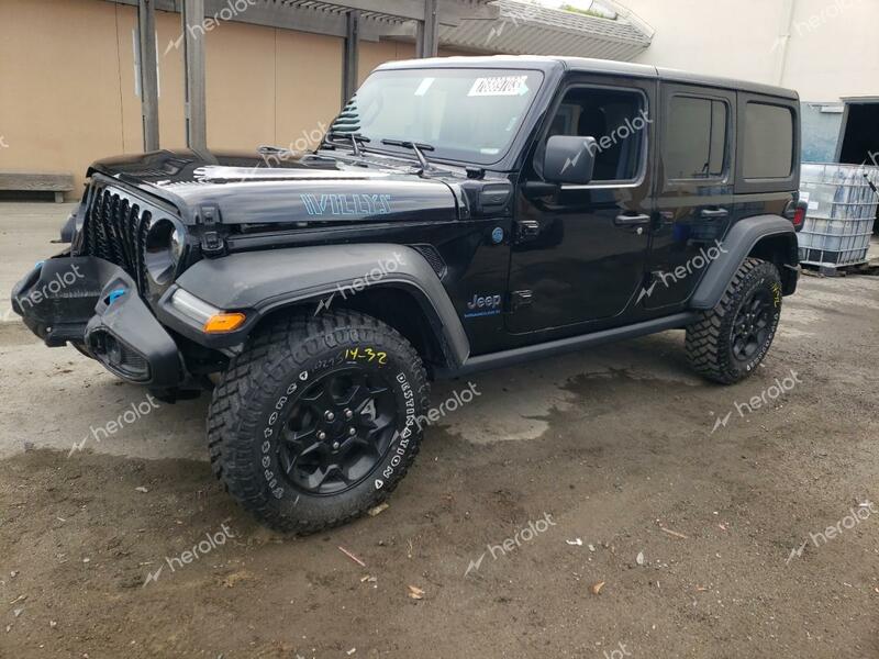 JEEP WRANGLER 4 2023 black  hybrid engine 1C4JJXN65PW629042 photo #1