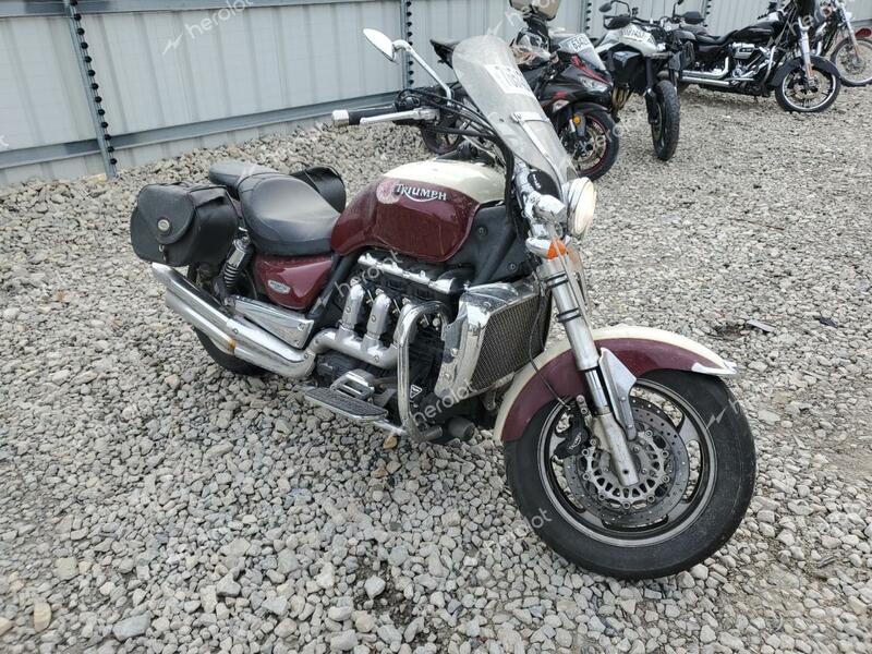 TRIUMPH MOTORCYCLE ROCKET III 2006 maroon road/str gas SMTC01L406J268925 photo #1