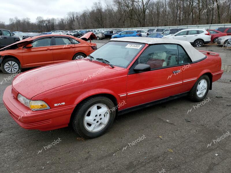 PONTIAC SUNBIRD LE 1994 red converti gas 1G2JB34T0R7587068 photo #1