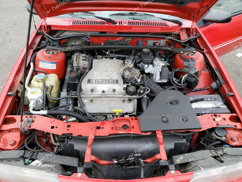 PONTIAC SUNBIRD LE 1994 red converti gas 1G2JB34T0R7587068 photo #4