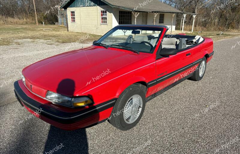 PONTIAC SUNBIRD LE 1990 red  gas 1G2JB34K5L7522179 photo #3