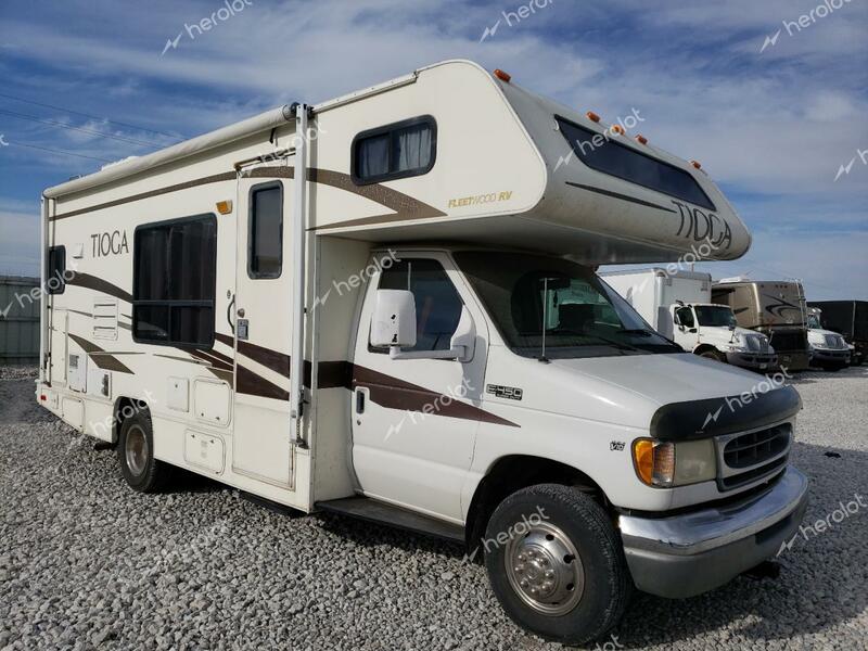 FLEE MOTORHOME 2002 white cutaway gas 1FDXE45S61HA73809 photo #1