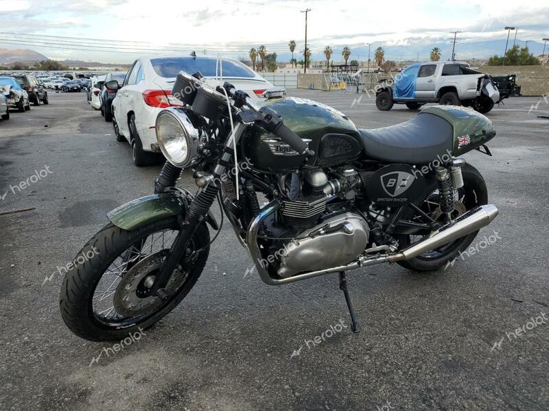 TRIUMPH MOTORCYCLE THRUXTON 2013 green road/str gas SMT920K1XDT573131 photo #3