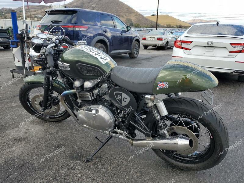 TRIUMPH MOTORCYCLE THRUXTON 2013 green road/str gas SMT920K1XDT573131 photo #4