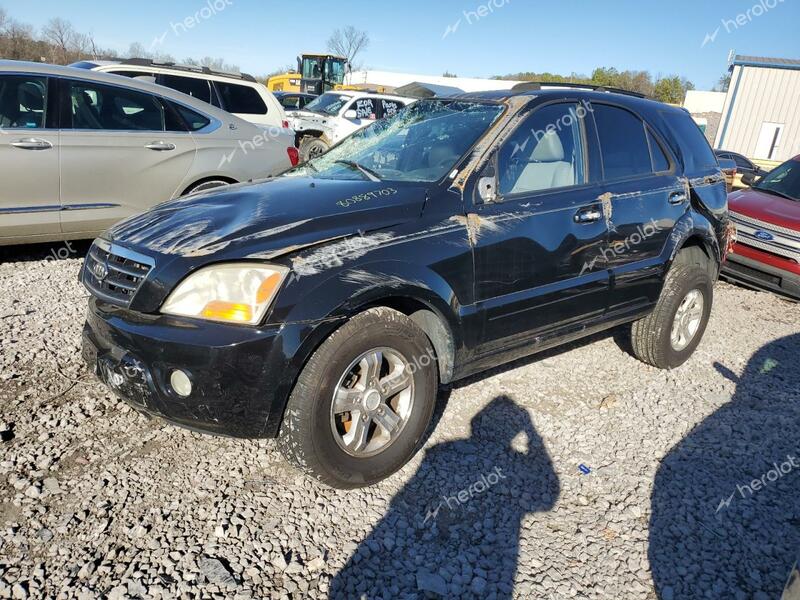 KIA SORENTO EX 2008 black  gas KNDJC736085771352 photo #1