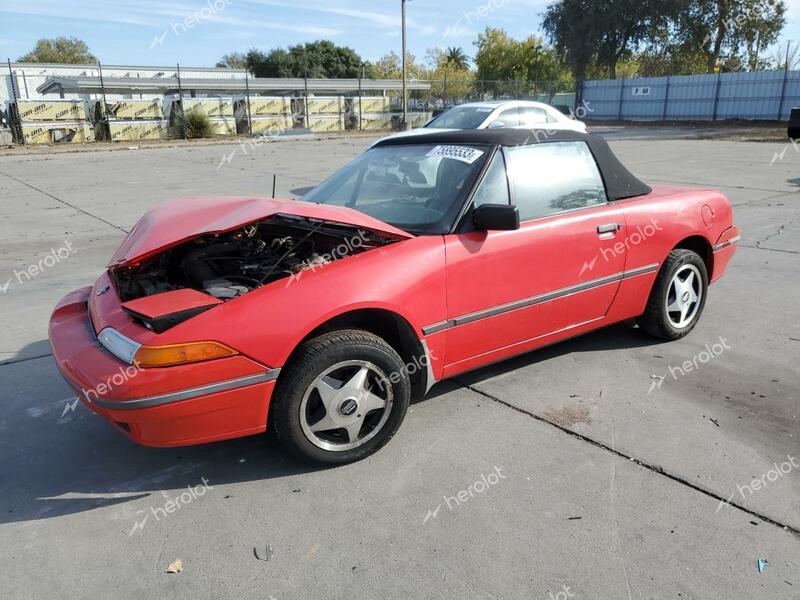 MERCURY CAPRI 1993 red  gas 6MPCT01Z6P8644298 photo #1