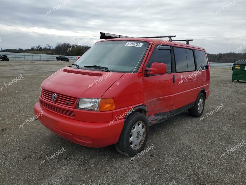 VOLKSWAGEN EUROVAN MV 2000 red  gas WV2MH4701YH048516 photo #3