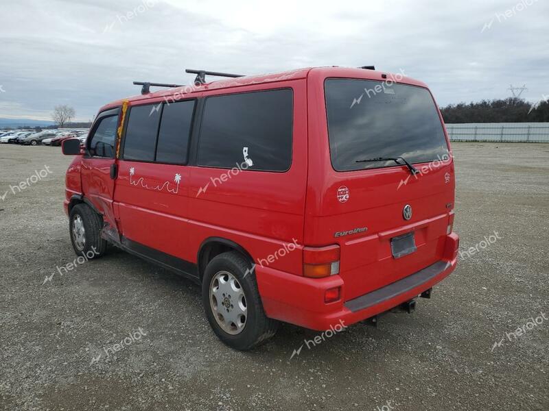 VOLKSWAGEN EUROVAN MV 2000 red  gas WV2MH4701YH048516 photo #4