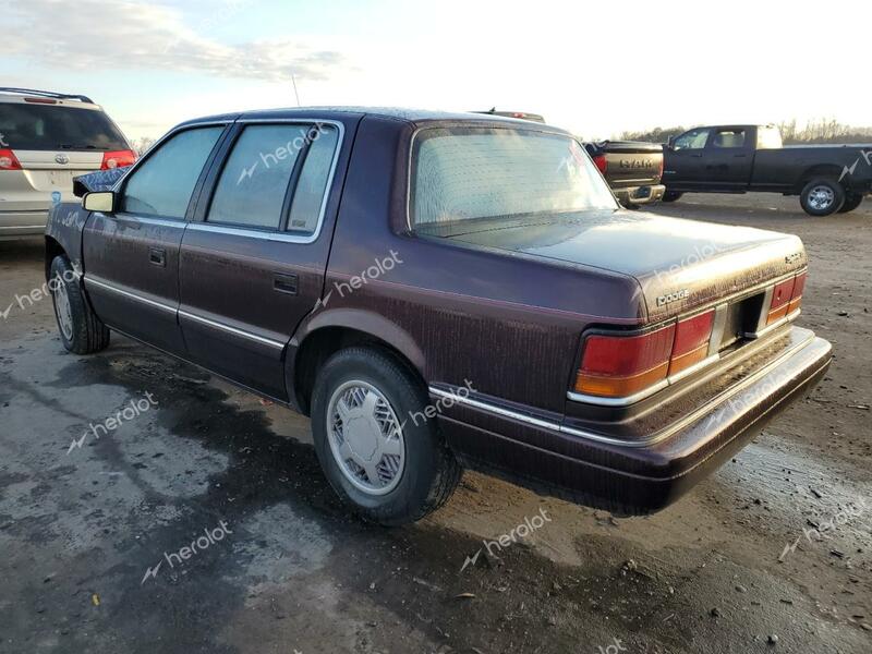 DODGE SPIRIT LE 1992 burgundy  gas 1B3XA5639NF204862 photo #3