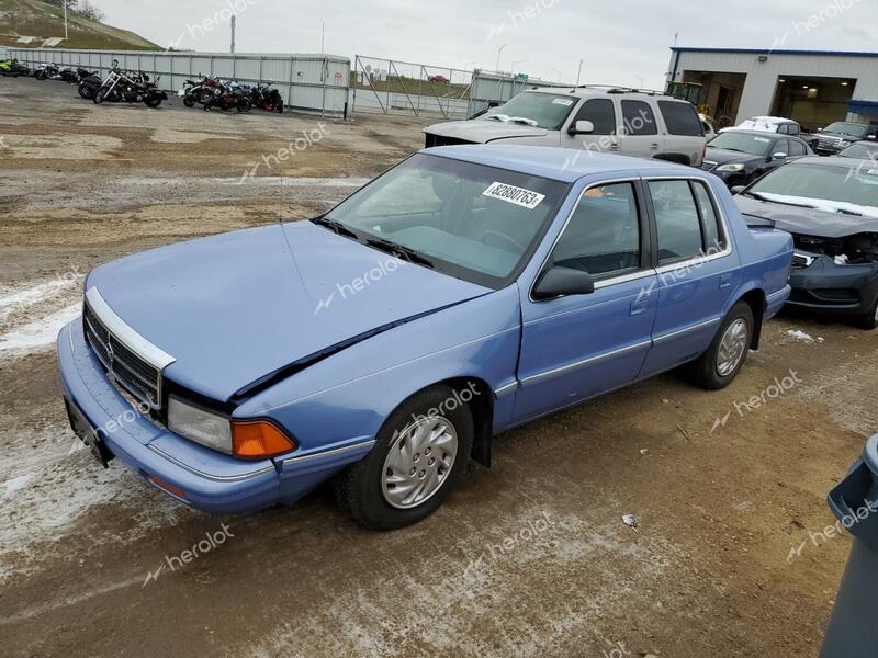 DODGE SPIRIT 1992 blue  gas 1B3XA46K5NF128235 photo #1