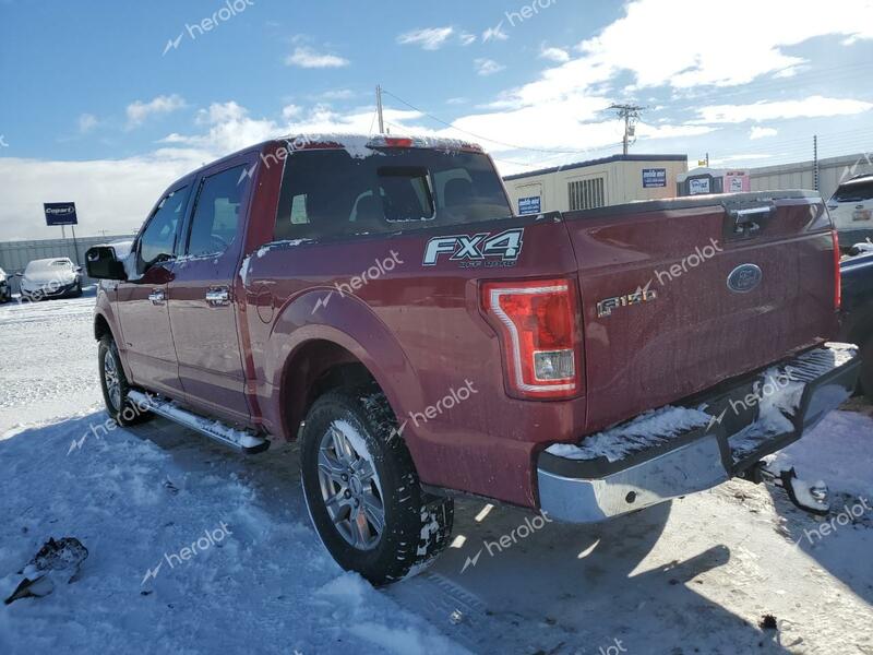 FORD F150 LARIA 2017 red  gas 1FTEW1EPXHKD52521 photo #3