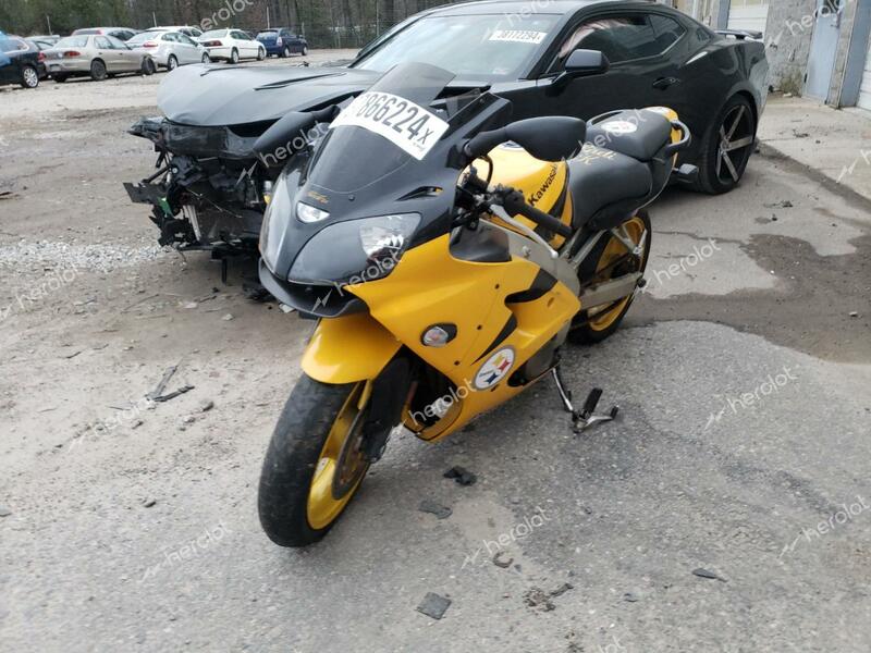 KAWASAKI ZX600 J1 2001 yellow racer gas JKAZX4J151A036791 photo #3