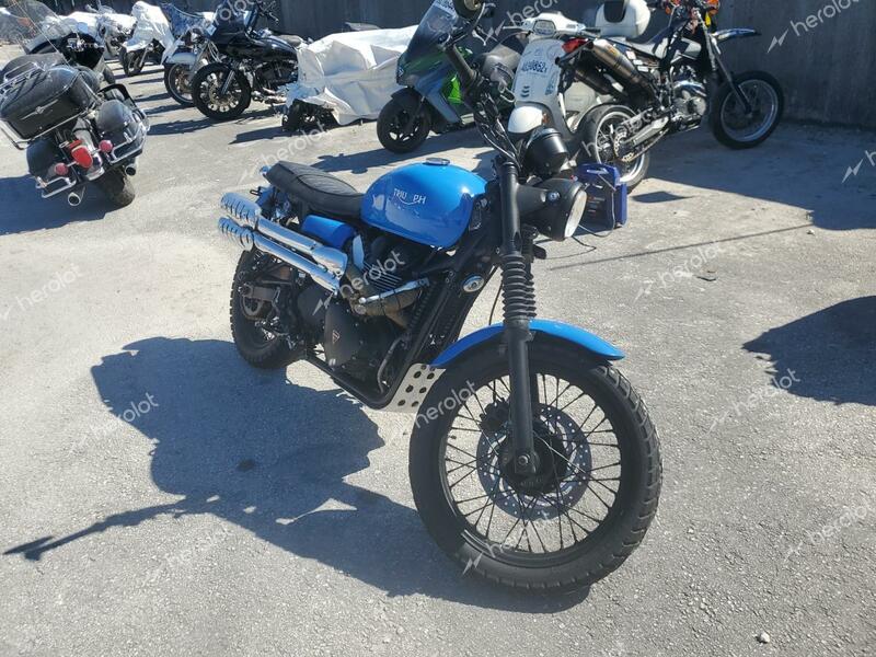 TRIUMPH MOTORCYCLE SCRAMBLER 2017 blue  gas SMT925RN9HT769587 photo #1