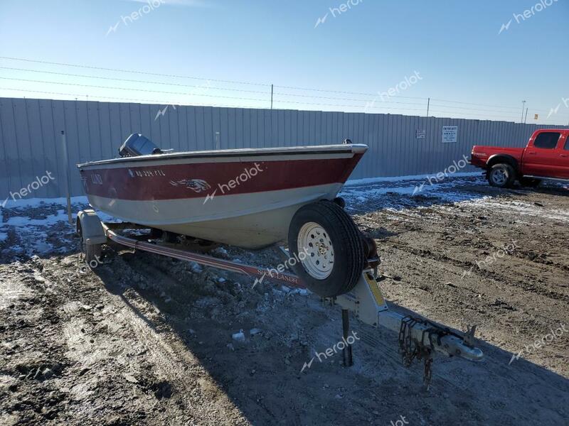 LUND BOAT W/TRL 1990 maroon   LUN50147L990 photo #1