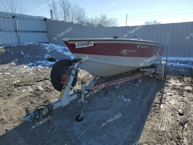 LUND BOAT W/TRL 1990 maroon   LUN50147L990 photo #3