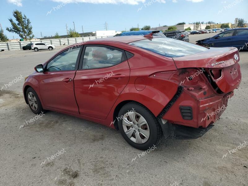 HYUNDAI ELANTRA 2016 burgundy  gas KMHDH4AE8GU633663 photo #3